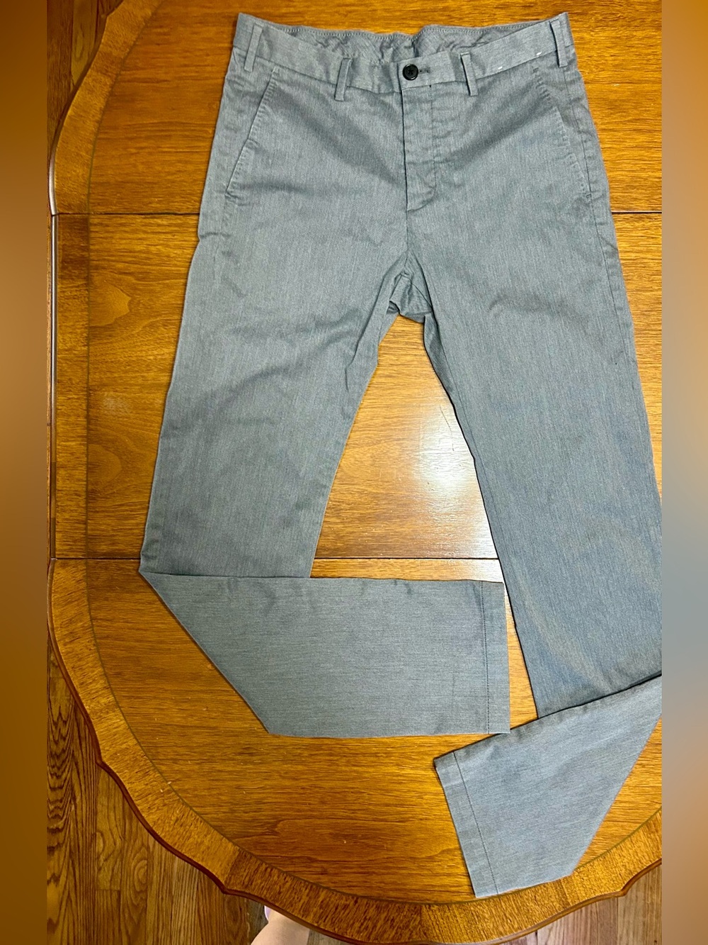 Uniqlo 31 x 34" gray flat front chinos